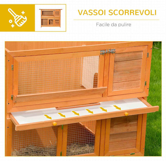 Pawhut Cușcă pentru Rozătoare 122x48x100cm