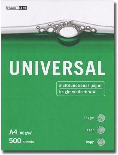 Smartline Universal Druckpapier A4 80gr/m² 1x500 Blätter Weiß