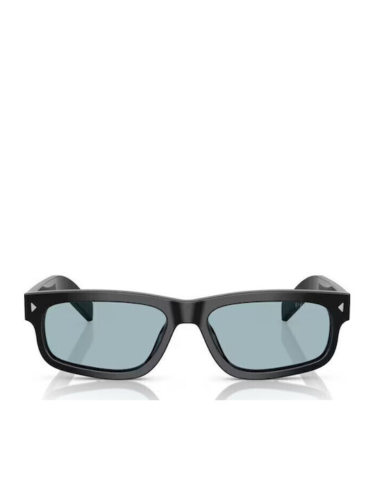 Prada Unisex Γυαλιά Ηλίου με Μαύρο Κοκκάλινο Σκελετό και Γαλάζιο Φακό PRB11S 16K60P