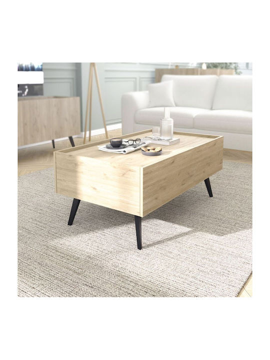 Rectangular Coffee Table Tema from Solid Wood Oak Shade L103xW60xH44cm.