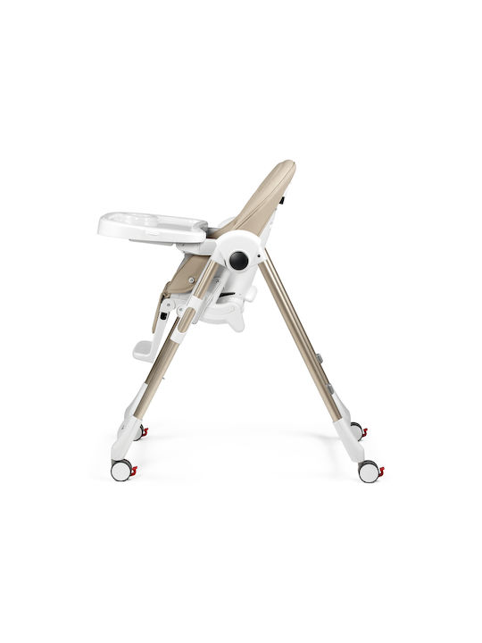 Peg Perego Prima Pappa Αναδιπλούμενο Καρεκλάκι Φαγητού 2 in 1 Μπεζ