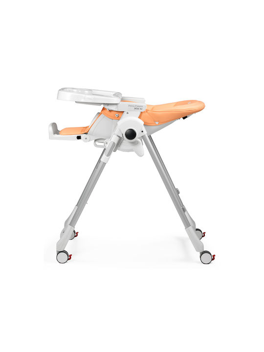 Peg Perego Prima Pappa Klappbarer Baby Hochstuhl mit Höhenverstellbar Orange