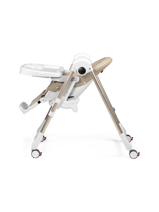 Peg Perego Prima Pappa Αναδιπλούμενο Καρεκλάκι Φαγητού 2 in 1 Μπεζ