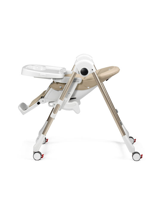 Peg Perego Prima Pappa Αναδιπλούμενο Καρεκλάκι Φαγητού 2 in 1 Μπεζ