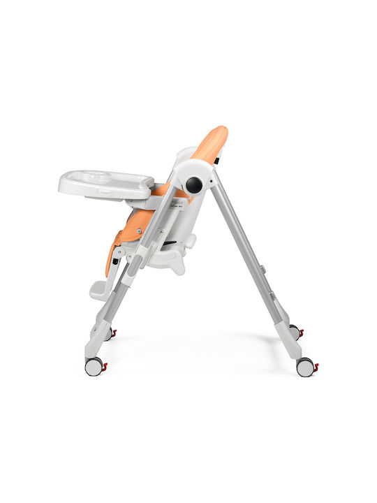 Peg Perego Prima Pappa Klappbarer Baby Hochstuhl mit Höhenverstellbar Orange