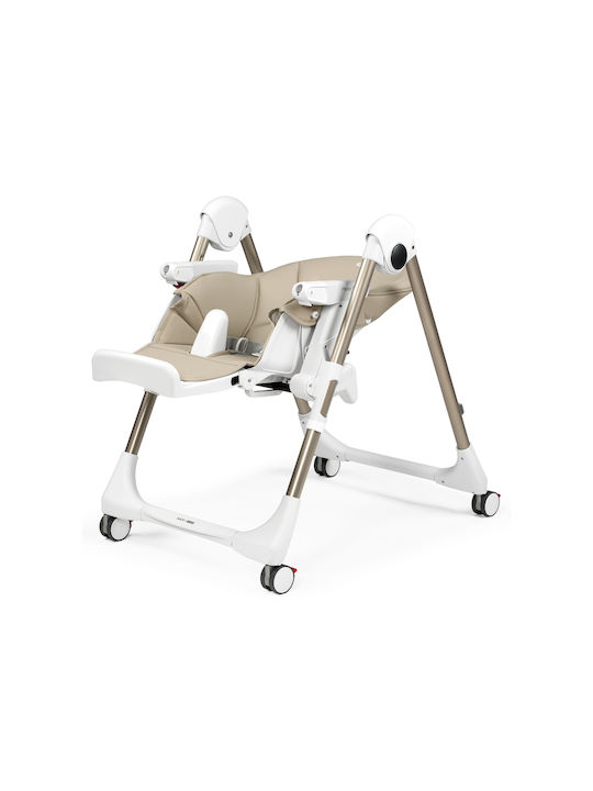 Peg Perego Prima Pappa Αναδιπλούμενο Καρεκλάκι Φαγητού 2 in 1 Μπεζ