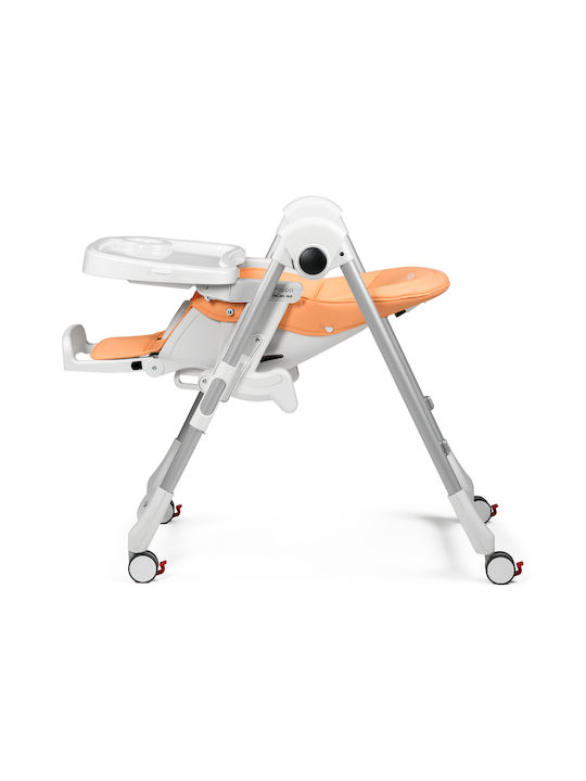 Peg Perego Prima Pappa Klappbarer Baby Hochstuhl mit Höhenverstellbar Orange