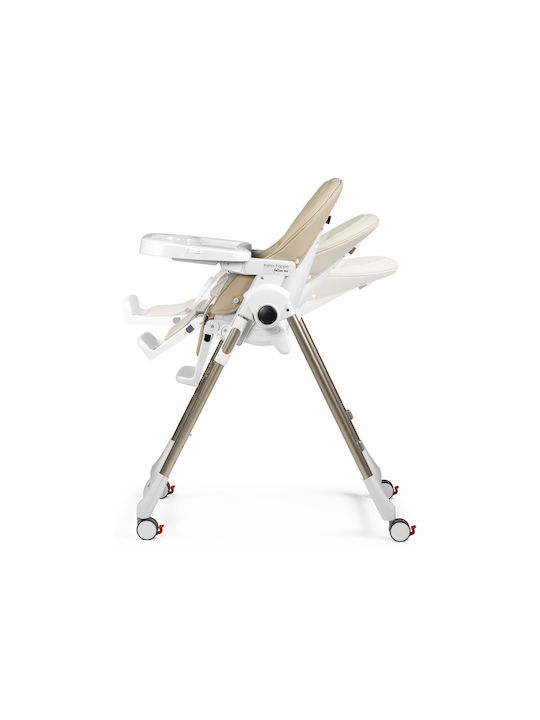 Peg Perego Prima Pappa Αναδιπλούμενο Καρεκλάκι Φαγητού 2 in 1 Μπεζ
