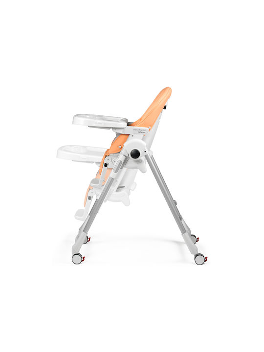 Peg Perego Prima Pappa Klappbarer Baby Hochstuhl mit Höhenverstellbar Orange