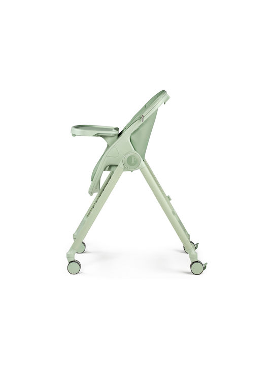 Peg Perego Living Foldable Baby Highchair 2 in 1 with Adjustable Height Sage