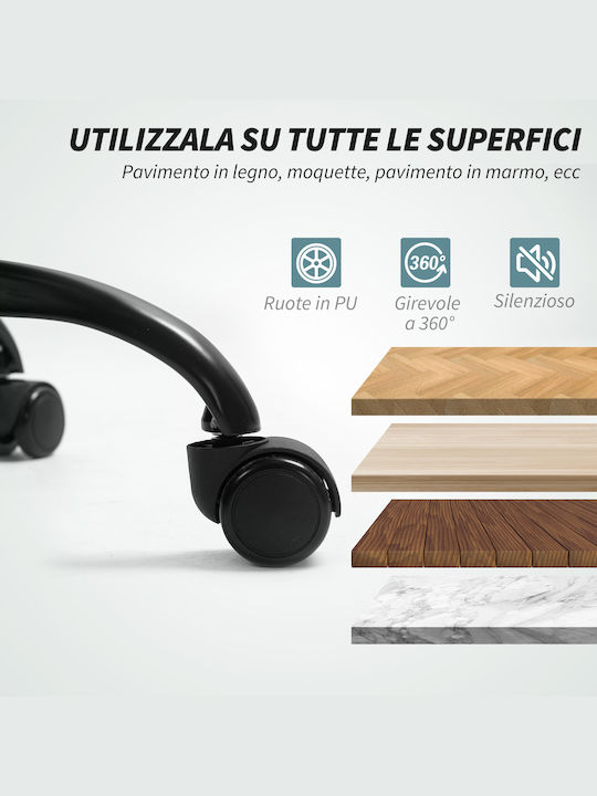 HomCom Scaun De Birou Cu Inclinare Gri