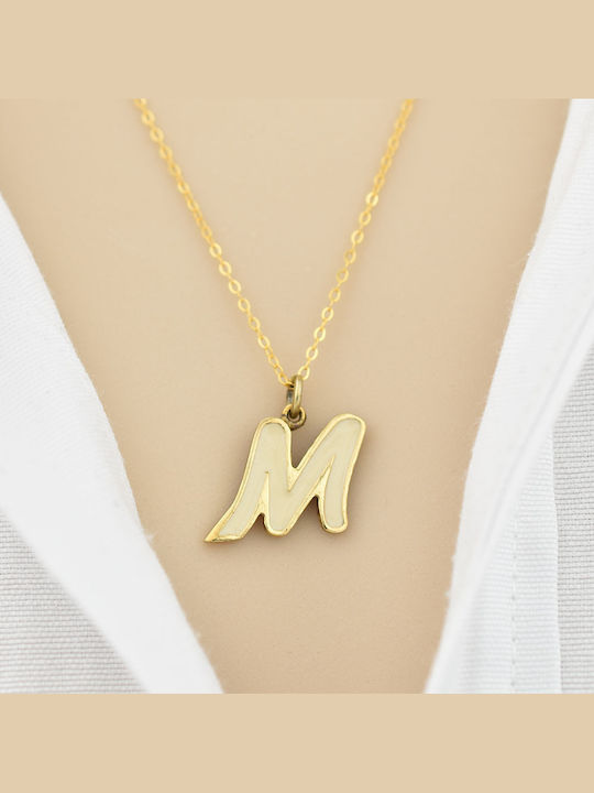 Goldjewels Charm Monogramm "Μ" aus Vergoldet Silber