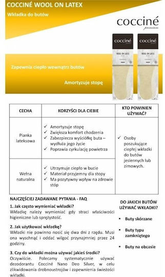 Coccine Ανατομικοί Πάτοι Παπουτσιών 1032014/37 2τμχ