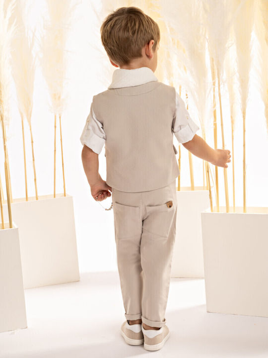 Baby Bloom Taufkleidung Für Jungen Beiges Anzug