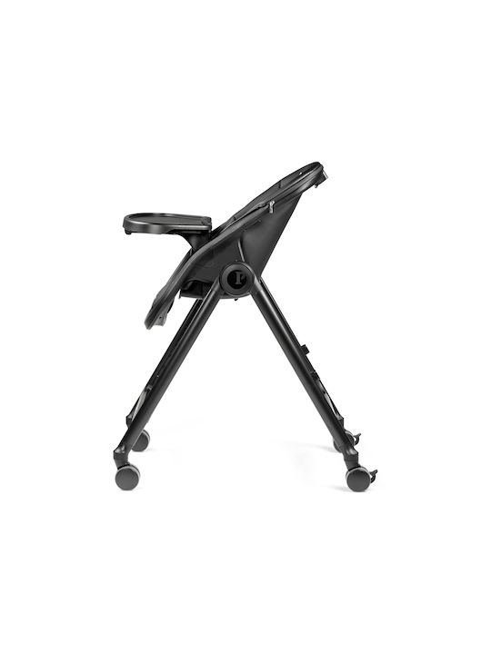 Peg Perego Living Αναδιπλούμενο Καρεκλάκι Φαγητού 2 in 1 με Ρυθμιζόμενο Ύψος True Black