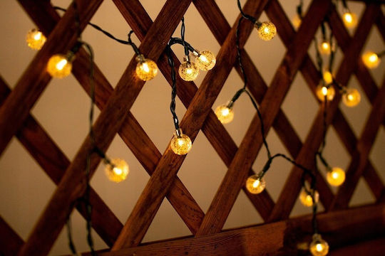 Led Fairy Lights Bubble Design 50 Bulbs 935cm Solar Powered Warm White Light