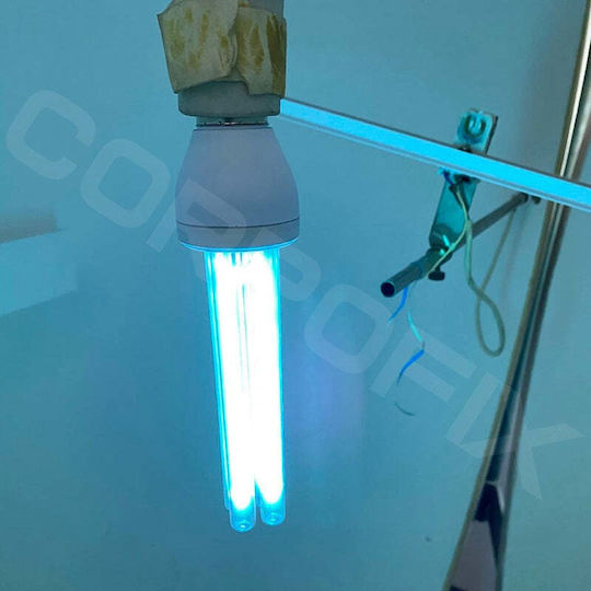 Ултравиолетова бактерицидна UV лампа стандартен цокъл Corpofix BV9 E27 25W 253.7nm стерилизация срещу вируси и бактерии