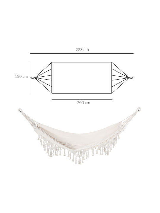 Outsunny Αιώρα Υφασμάτινη Μπεζ 288x150εκ. Outsunny Αιώρα Υφασμάτινη Μπεζ 288x150εκ.