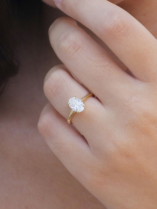 Single Stone Ring From 18K Gold Single Stone Ring From 18K Gold