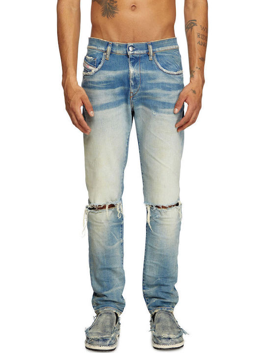 2019 D-strukt Men's Jeans Pants with Slim Fit Blue