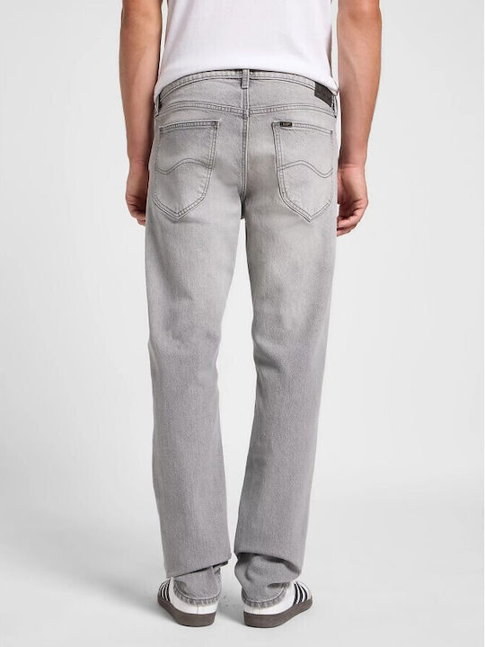Daren Zip Fly Men's Jeans Pants with Regular Straight Fit Gray