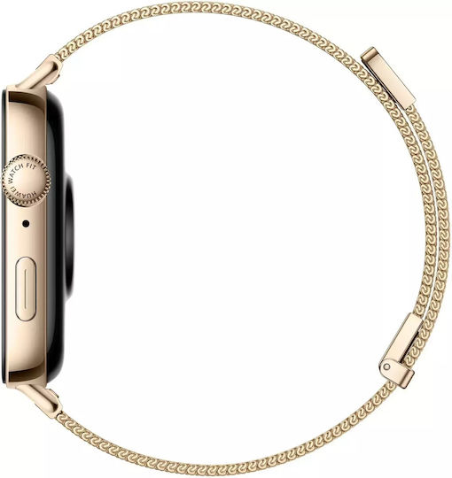 Huawei Watch Fit 3 Aluminium 43mm Wasserdicht mit Pulsmesser (Elegant Gold)