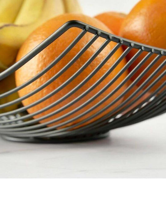 Fruit Bowl Metallic Black 30x23.5cm