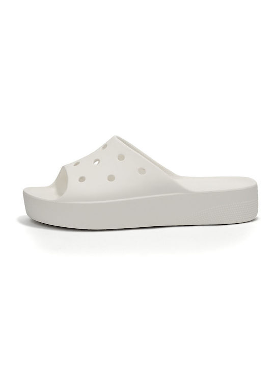 Crocs Classic Women's Platform Slides White