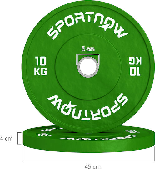 Sportnow Σετ Δίσκοι Ολυμπιακού Τύπου Λαστιχένιοι 2 x 10kg Φ50mm