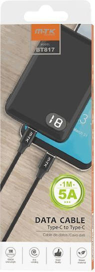 Moveteck USB 2.0 Kabel USB-C männlich - USB-C 5W Schwarz 1m