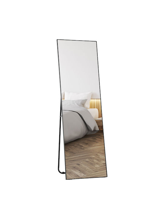 HomCom Καθρέπτης με Μαύρο Μεταλλικό Πλαίσιο 150x40cm
