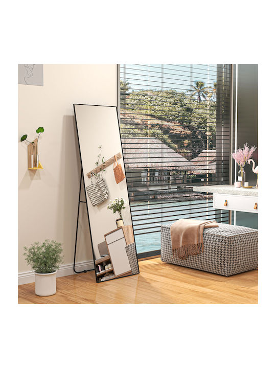 HomCom Καθρέπτης με Μαύρο Μεταλλικό Πλαίσιο 150x40cm
