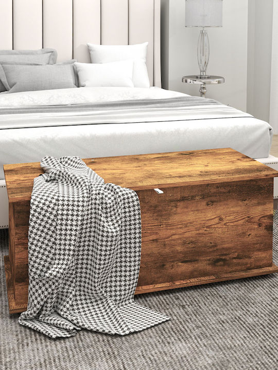 HomCom Декоративна куфар Дърво Кафяв 100x40x40бр
