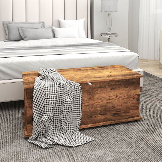HomCom Декоративна куфар Дърво Кафяв 100x40x40бр