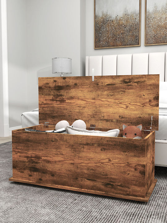 HomCom Декоративна куфар Дърво Кафяв 100x40x40бр