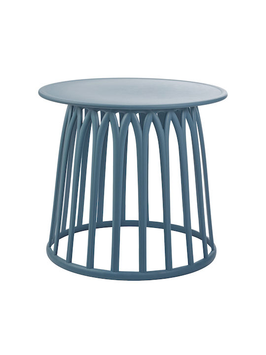 Lobby Auxiliary Outdoor Free Standing Polypropylene Table Blue 50x50x51cm