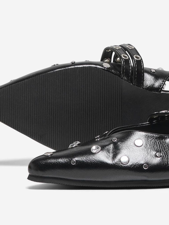 Pointy Slingback Ballerinas Aura5 With strap Black