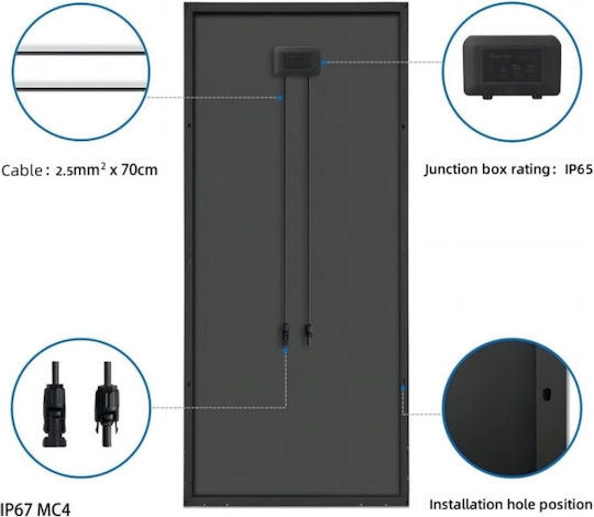 10-SZ-240-12-M Monokristallin Solarmodul 240W 12V 1520x760x30mm