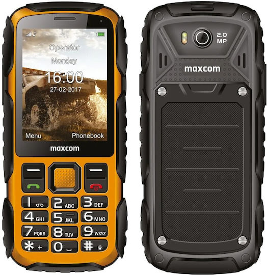 MaxCom Strong MM920 Single SIM Resistant Mobile with Buttons (English Menu) Orange