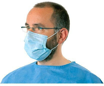 Hartmann Foliodress Mask Loop Type Ii R Protective Mask Non-Reusable Type IIR Surgical Blue 9924910 50pcs