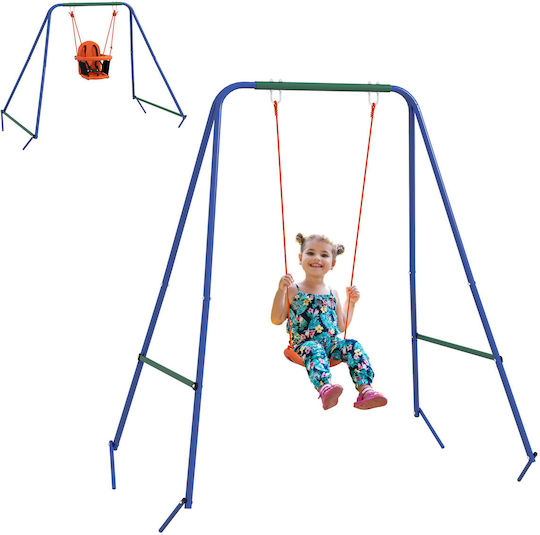 Outsunny Metal with Seat Belt Swing for 6+ months Orange