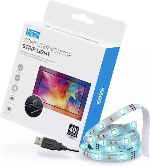Newell Smart Ταινία LED Wi-Fi USB 5V RGB Φως 0.25m με Τροφοδοτικό