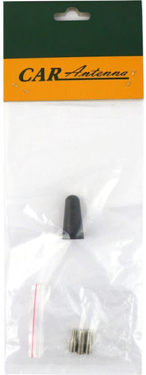 Car Antenna Roof Threaded Black Short for Radio in Black Color