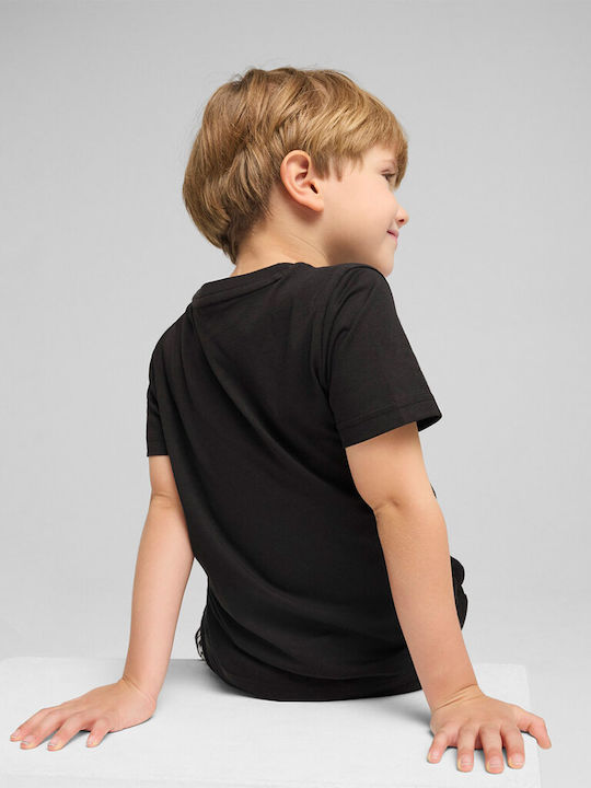 Kinder-T-Shirt Schwarz Logo