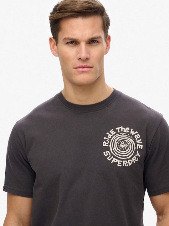 Superdry T-shirt Anthracite, Bison Black