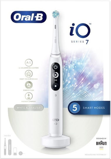 Oral-B Io Series 7 Electric Toothbrush with Pressure Sensor and Travel Case White