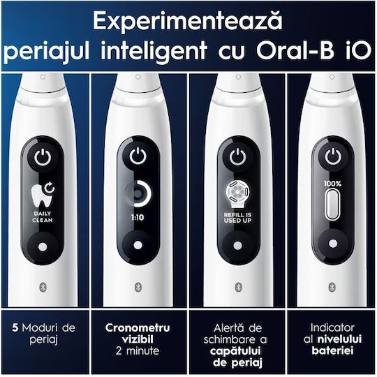 Oral-B Io Series 7 Electric Toothbrush with Pressure Sensor and Travel Case White