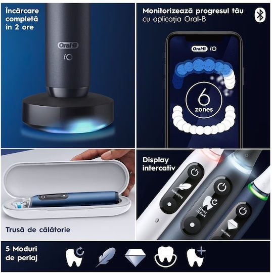 Oral-B Io Series 7 Electric Toothbrush with Pressure Sensor and Travel Case White