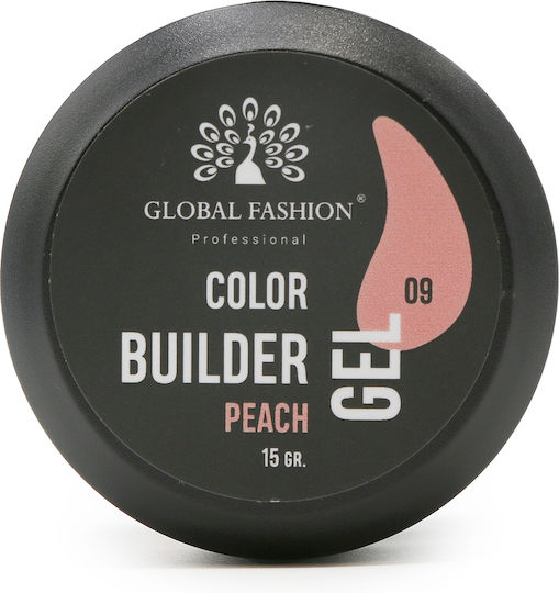Global Fashion Builder Gel Νυχιών 09 Peach 15gr