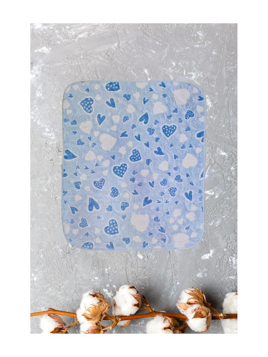 Recos Blanket Nursery Swaddling Blankets Velvet Light Blue 100x120cm